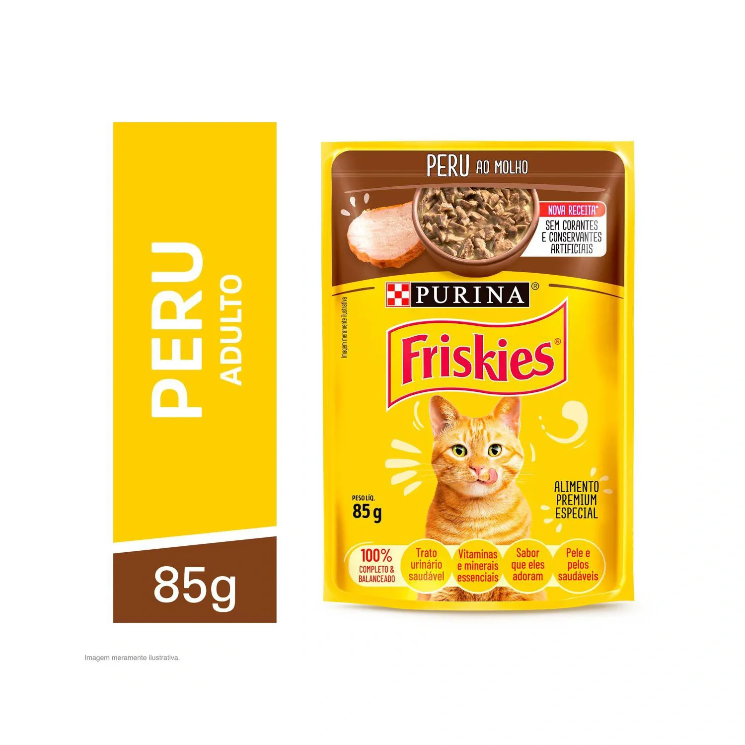 Ração Úmida Friskies Gatos Adultos Peru ao Molho