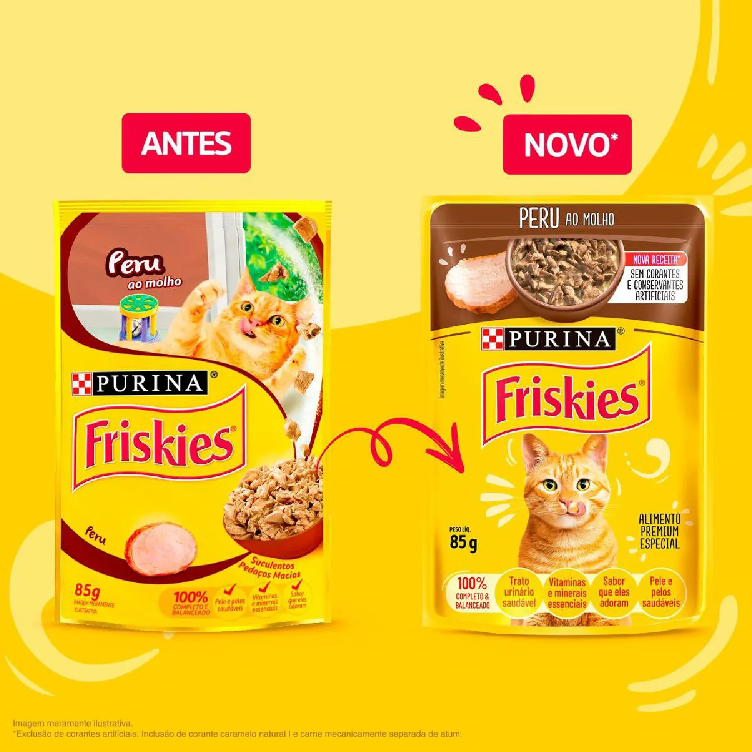 Ração Úmida Friskies Gatos Adultos Peru ao Molho