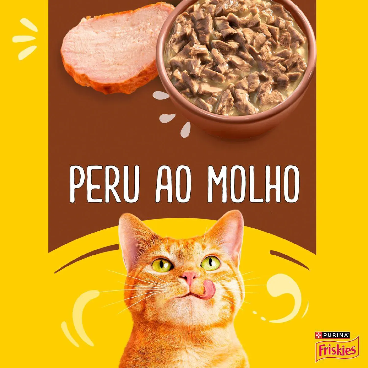 Ração Úmida Friskies Gatos Adultos Peru ao Molho